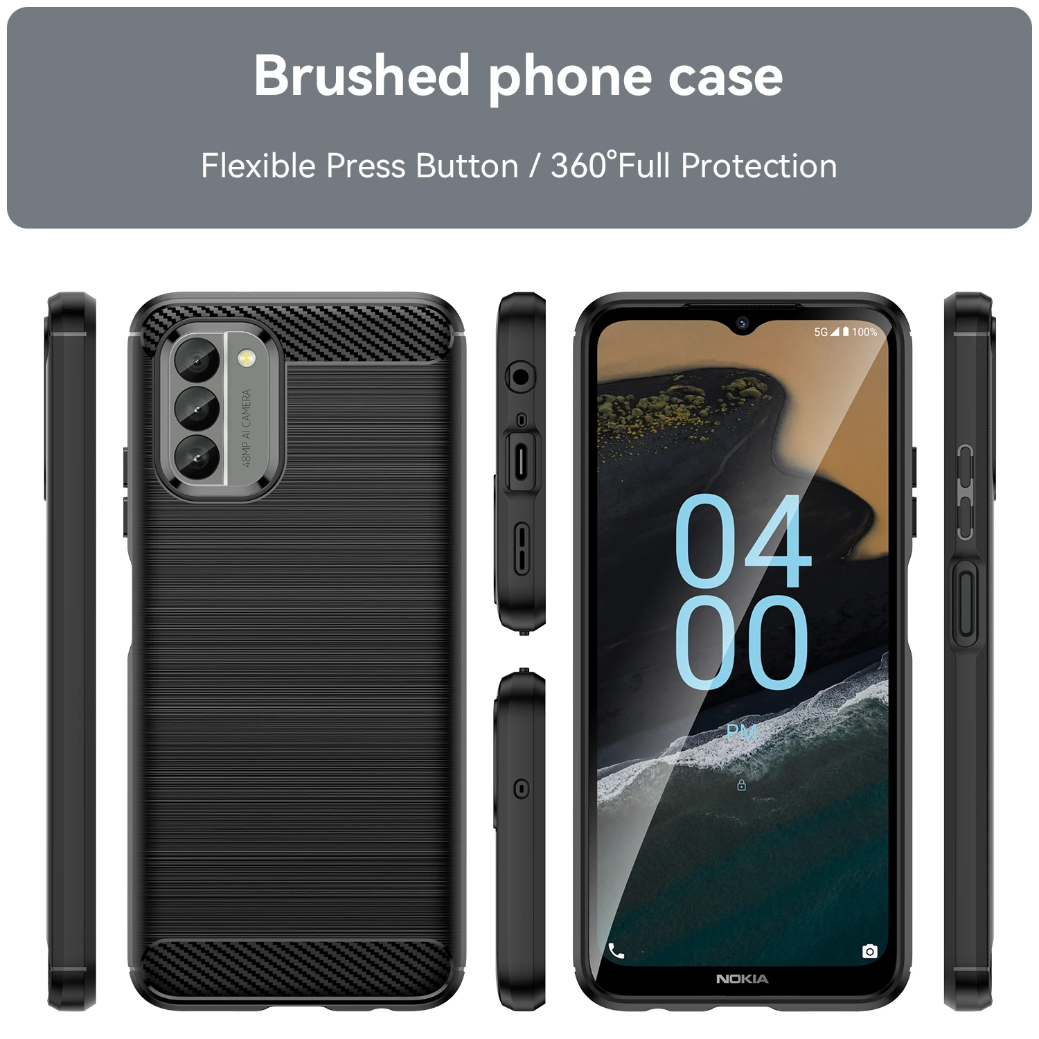 Funda de TPU con textura de fibra de carbono para Nokia G310 G22 G42 G60 G11 G22 G50 G10 G20 Funda protectora a prueba de golpes - imagen 2