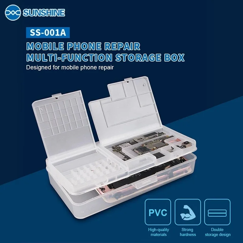 Caja de almacenamiento Sunshine SS-001A para piezas de placa base IC, herramientas de apertura de teléfono móvil, caja de almacenamiento multifunción de reparación - imagen 3