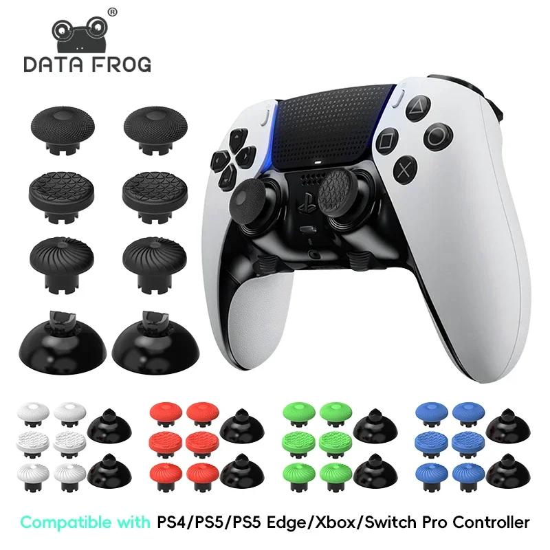 DATA FROG 8 Uds DIY tapas de palanca de mando para Xbox Series PS4 PS5 controlador Edge Elite tapa de Joystick cubierta de botón tapas de palanca de pulgar