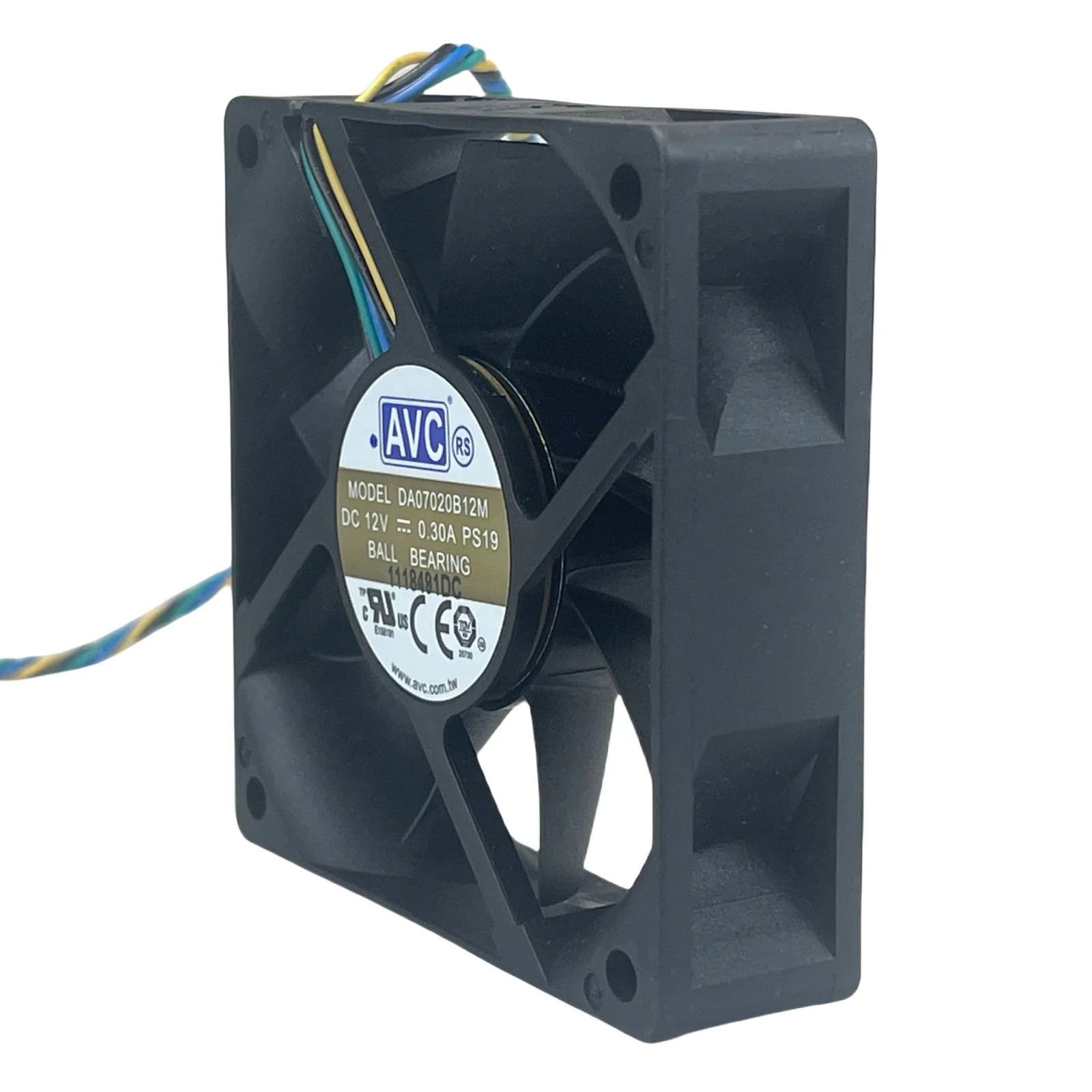 Ventilador silencioso enfriador de CPU de 70mm AVC DA07020B12M DC 12V CPU 4 cables PWM rodamiento de bolas doble 70X70X20mm 4 pines - imagen 5