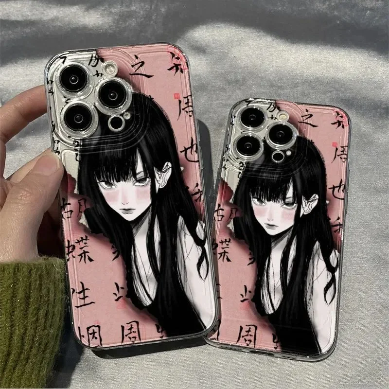 Funda de teléfono japonesa de lujo de Anime Tomie Kawakami INS coreana para Samsung S25 S24 S23 S22 S21 FE Note20 Note10 Plus Ultra Lite 5G TPU