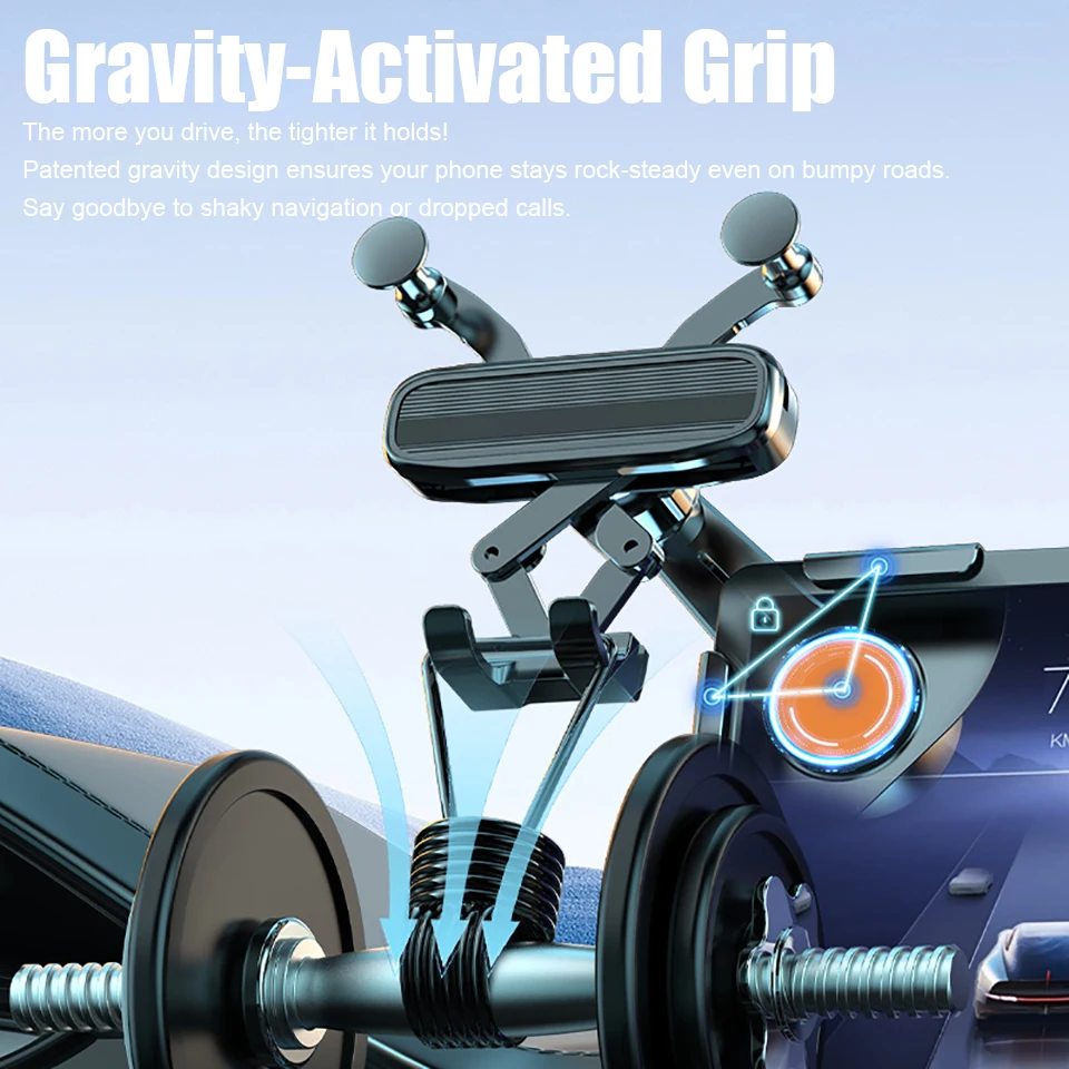 Soporte para teléfono con pantalla de coche de aleación 360 °   Soporte ajustable giratorio apto para Tesla Model 3 Highland Y accesorios de coche Universal - imagen 4