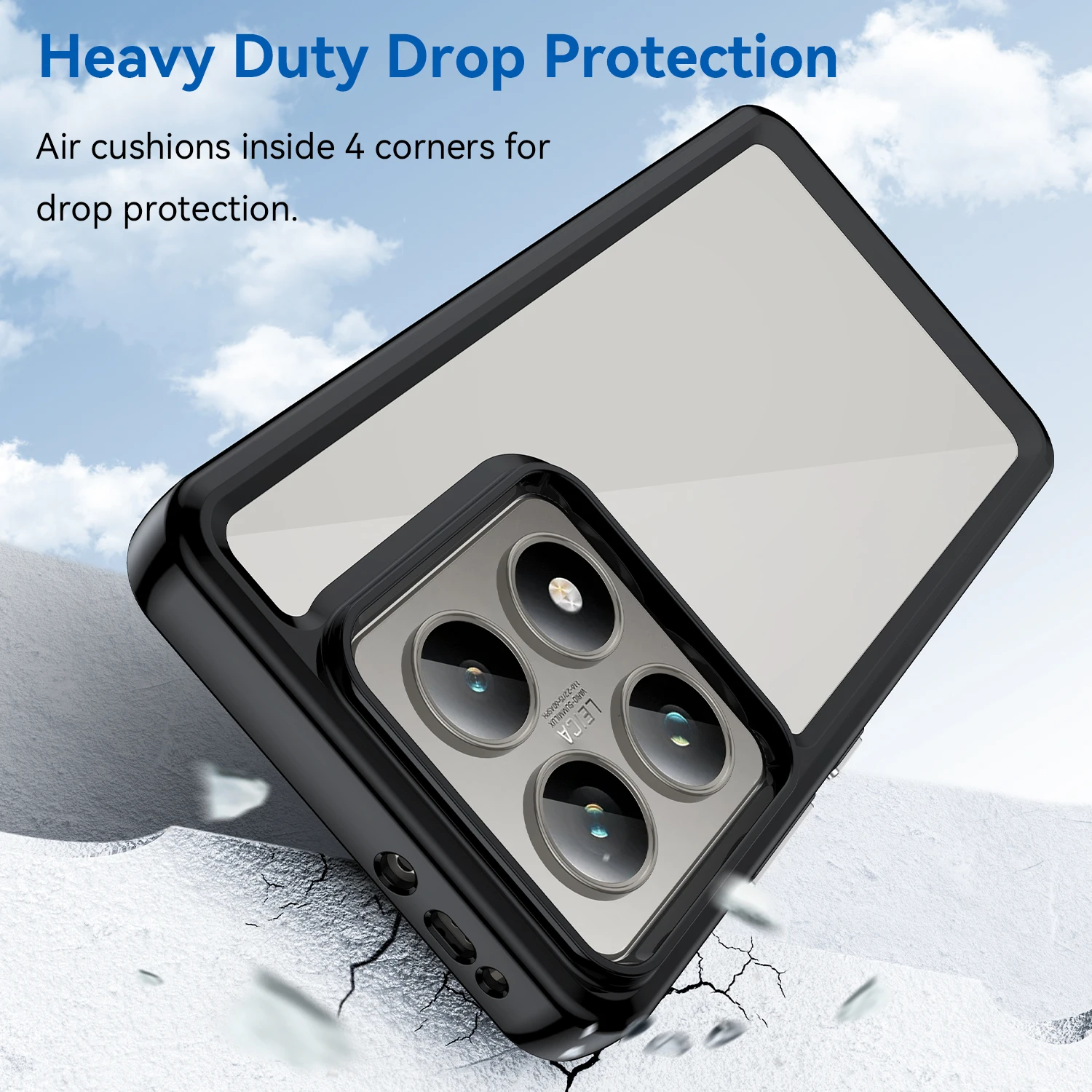 Para Xiaomi 14T Pro funda transparente Xiaomi 14T Pro funda Fundas Shell Coque duro translúcido a prueba de golpes parachoques de teléfono Xiaomi 14T Pro - imagen 3