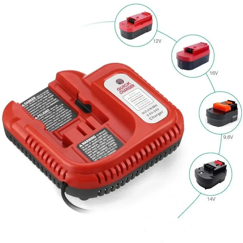 Cargador de batería rápido de alta calidad BDFC240 adecuado para herramienta eléctrica de batería de níquel Black & Decker multivoltios 9,6 V-24V NICD/NIMH - imagen 4