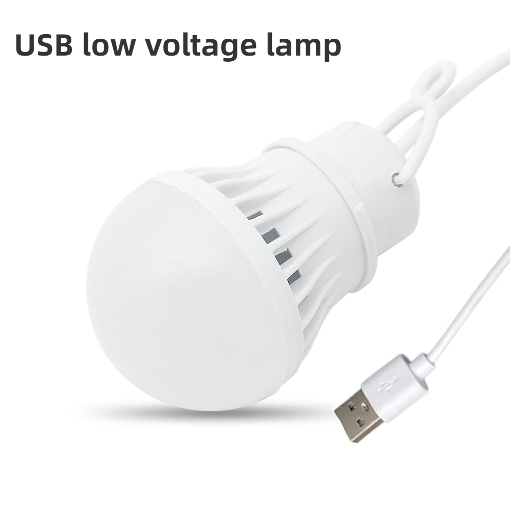 Bombilla USB de 3/5/7W, linterna portátil de 5V para acampar, lámpara LED USB para lectura de libros, iluminación para tienda de campaña al aire libre