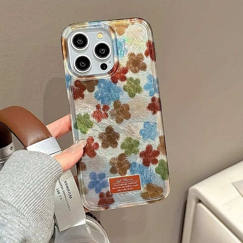 Vortex Shell IND verde azul y rojo flores diseñado funda de teléfono para iPhone 17 16 15 14 Pro Max 13 12 11 XS XR 7 8 Plus 16e - imagen 3