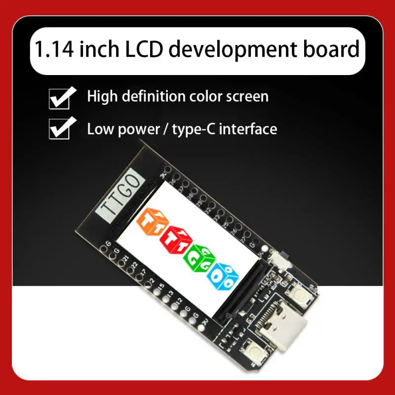 Placa de desarrollo LCD WiFi ESP32, módulo WiFi TTGO, pantalla en T, módulo WiFi inalámbrico, 4MB/16MB, placa de desarrollo inalámbrica Arduin0