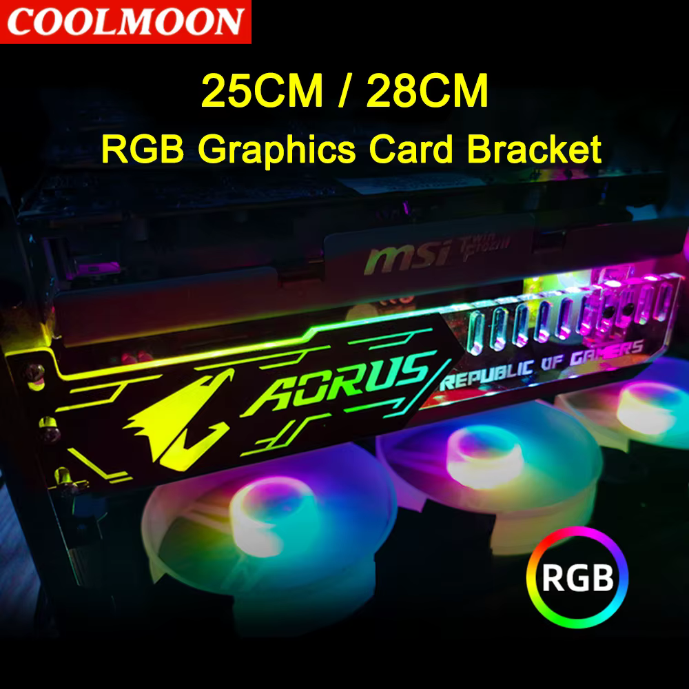 Soporte GPU RGB 25-28cm con Iluminación LED para Chasis PC - imagen 4