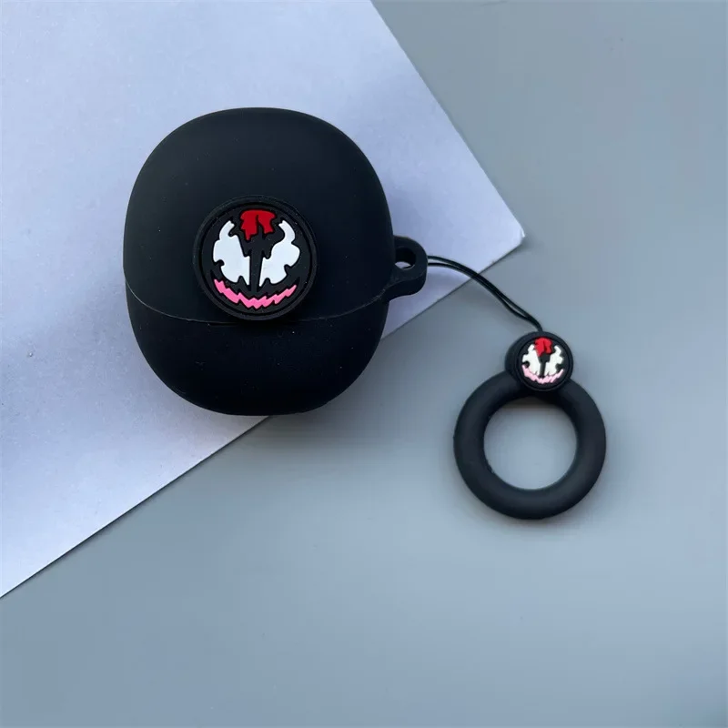 Funda blanda de silicona de dibujos animados DIY para QCY MeloBuds Pro, funda protectora para auriculares Bluetooth inalámbricos verdaderos con llavero - imagen 3