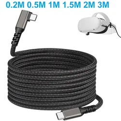 Cable USB-C acodado 90° 100 W y 20 Gbps