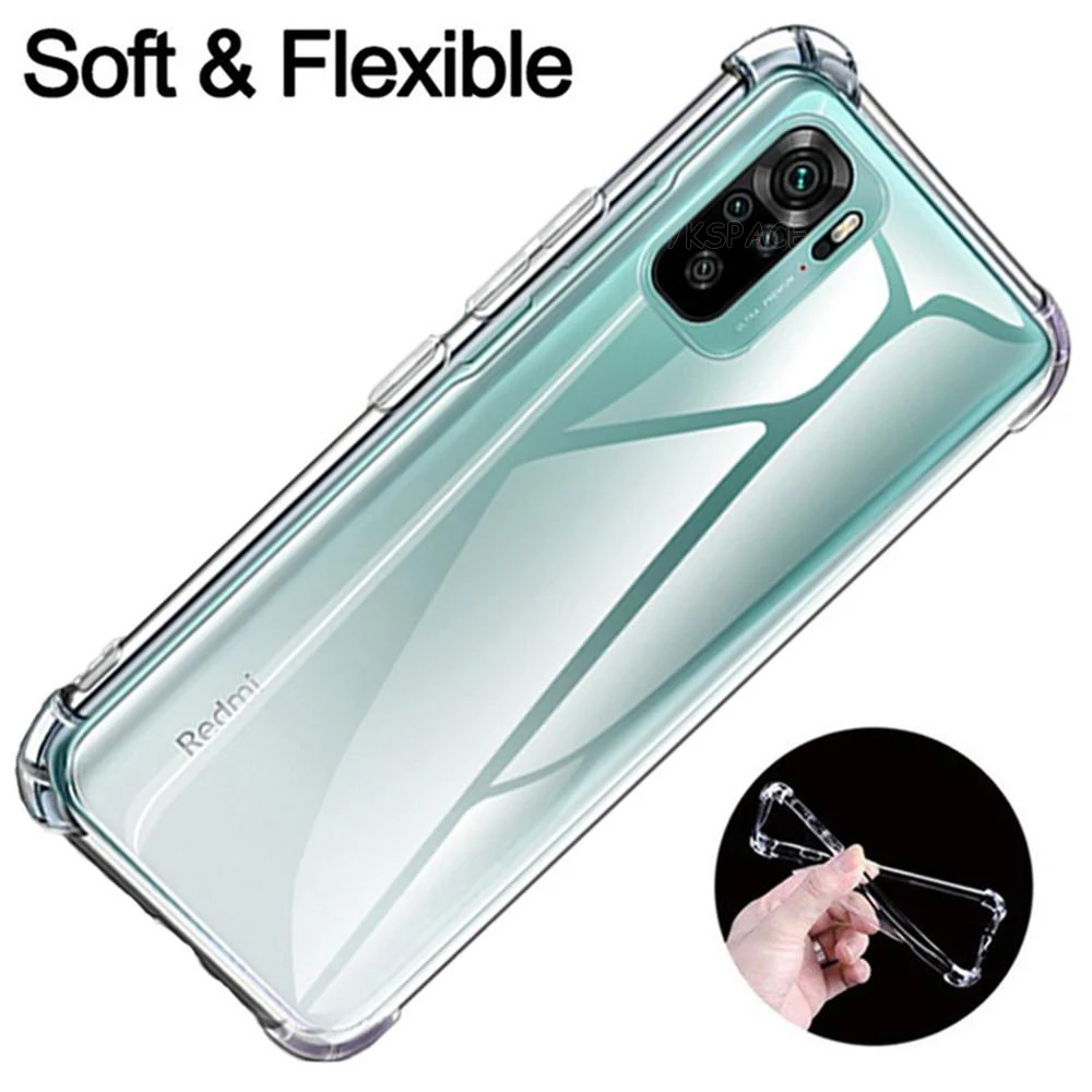 Funda de silicona suave transparente a prueba de golpes con Airbag para Redmi K20 K30 K40 K50 K60 K70 Ultra Note 9 9S 10 11S 11T Pro Plus - imagen 3