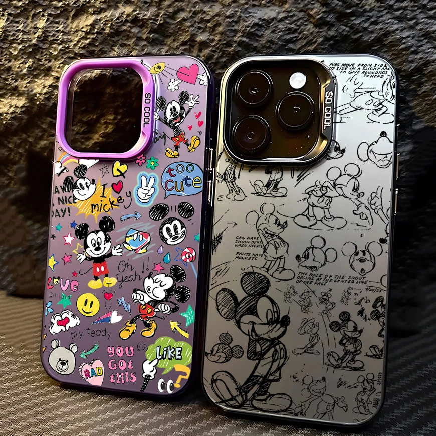 Funda de teléfono Graffiti Ins Mickeys Mouse para Oppo Reno12 Reno11 Reno10 Reno8 Reno7 Reno6 Reno5 Z F T Pro Plus 5G, funda trasera mate - imagen 2