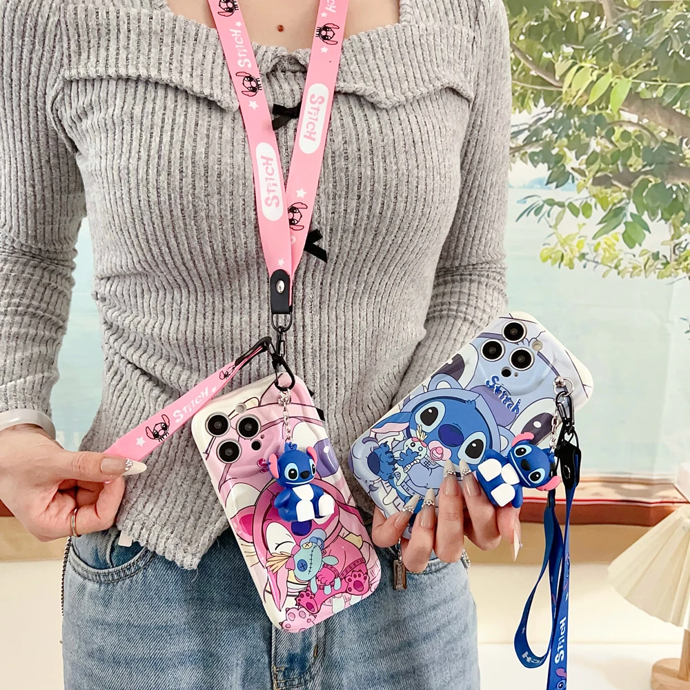 Para iPhone 16 15 14 13 12 11 Pro Xs Max Xs XR 7 8 6 Plus e SE 2020 2022 funda ondulada con chupete con cuerda de soporte - imagen 5