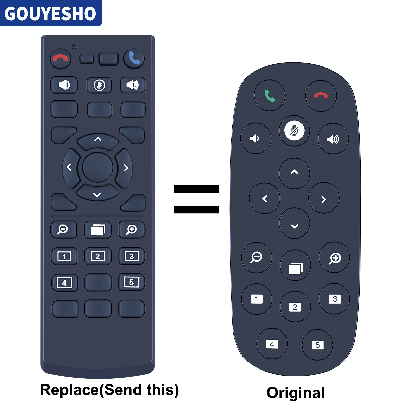 Reemplace el control remoto para la cámara web Logitech 993-001142 CC3000 CC3500E Group ConferenceCam