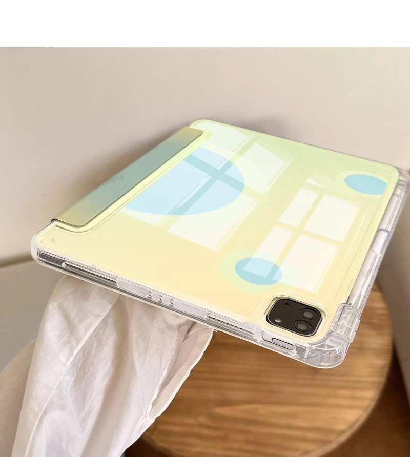 Funda para tableta con pliegue en Y degradado para Ipad 10th 10,9 11th 11 7th 8th 9th 10,2 pulgadas iPad Air 4 5 10,9 11 13 M2 13 air 3 10,5 Pro 11 12,9 6th 9,7 funda protectora - imagen 4