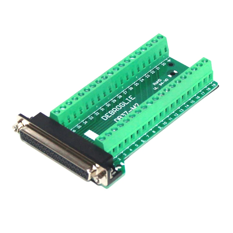 Conector macho hembra DB37 de 37 pines y 2 filas a adaptador de terminal, convertidor de D-SUB, módulo de señal de placa de terminales de 37 pines - imagen 5