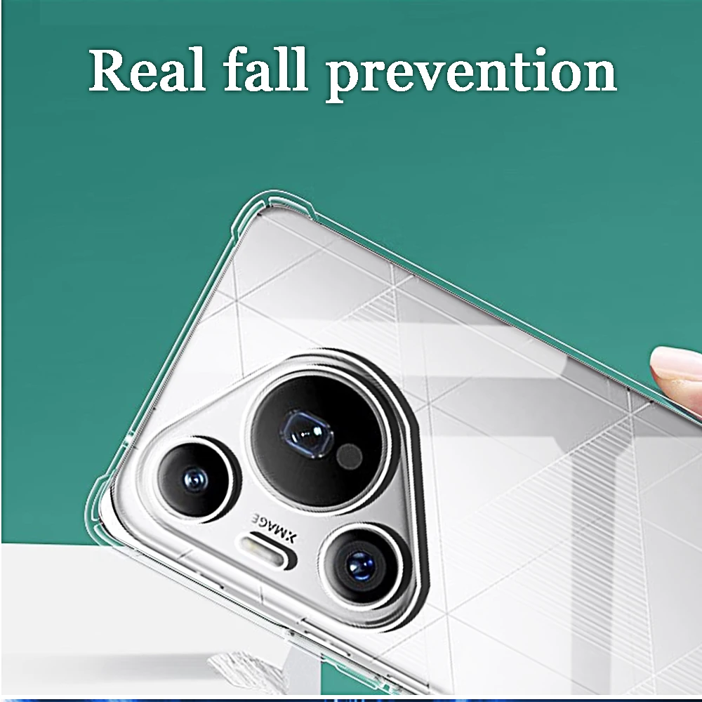Funda de teléfono a prueba de golpes para Huawei Pura 70 Pro Plus, Ultra transparente, transparente, P70, P60, P50 Pro, Fundas protectoras traseras de TPU suave - imagen 4