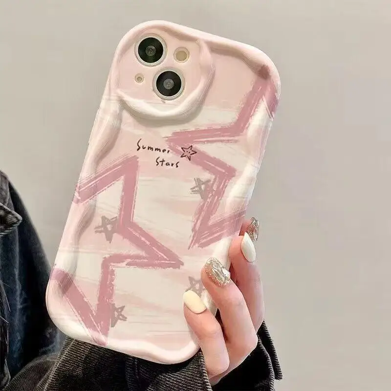 Funda de teléfono con estrella de cinco puntas, color negro y rosa, para Huawei Honor 90 Lite 5G P30 Mate 30 40 Pro P40 Nova 9 SE 10 SE 11 5T 7 Pro - imagen 5