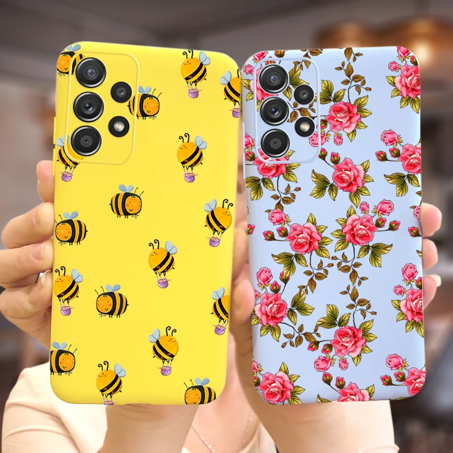 Funda de silicona suave para Samsung Galaxy A23, carcasa trasera SM-A235F con flores para chicas bonitas, Galaxy A23 A 23 - imagen 4