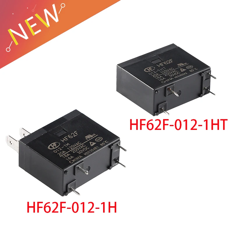 2 uds/1 unidad HF62F/012-1H 012-1HT HF62F-012-1H HF62F-012-1HT 12VDC DC 12V 16A 20A 4 pines relé de alta potencia