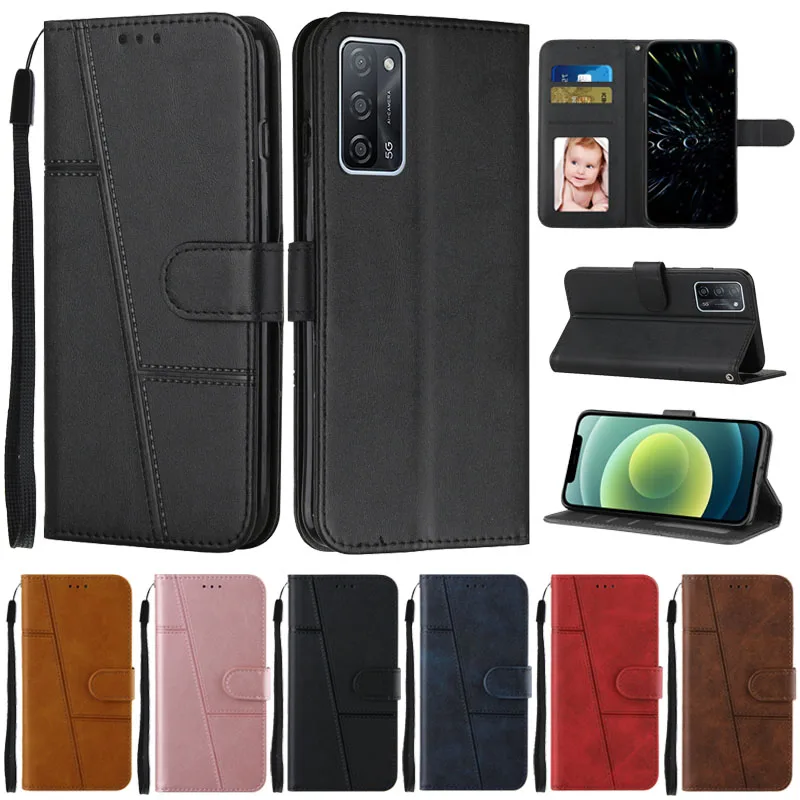 Funda OPPO A16 con ranura para tarjetas, funda de teléfono tipo billetera para Fundas OPPO A16 CPH2269, Fundas OPPO A 16 A16s A16 S, funda con tapa de cuero - imagen 2