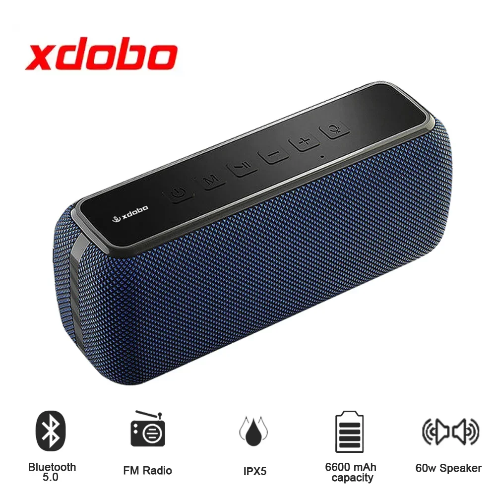 XDOBO X8 60W Altavoces portátiles Bluetooth compatible Subwoofer de graves Inalámbrico Impermeable 6600mAh Función TWS Soporte TF/AUX - imagen 3