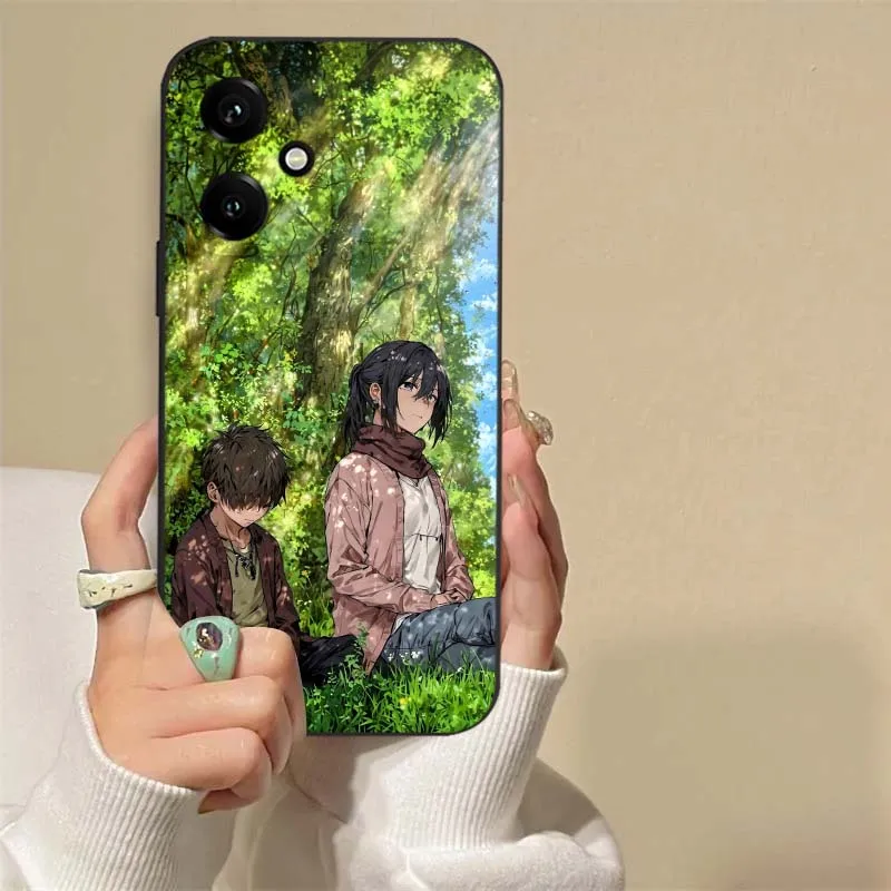 Funda Attack On Titan para Honor Play 5T 50 4T 40 4 3 30 20 Magic 7 6 5 Lite Pro Plus Youth 5G funda de teléfono negra - imagen 3