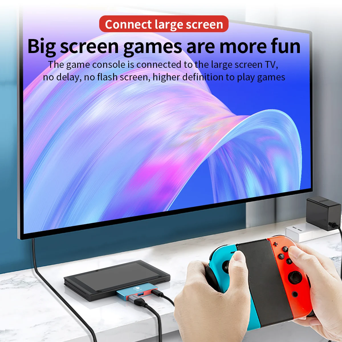 Estación de acoplamiento HDTV tipo C 3 en 1 4K30Hz, concentrador de USB-C con HDMI USB 3,0 PD 100W, pantalla de juego para ordenador portátil, interruptor, IPad, teléfono móvil - imagen 3