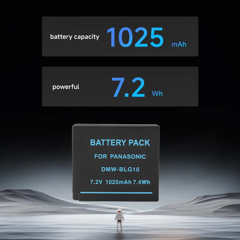 Batería de cámara recargable para DMW-BLG10 BLG10E, compatible con cámaras Lumix DMC GF3 GF5 GF6 GX7 GX80 LX100