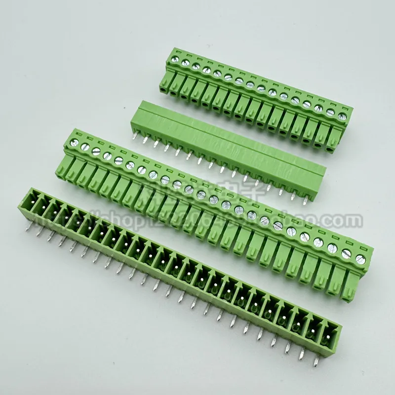 10 Uds KF2EDG-3.81mm 15EDG 2-12Pin PCB bloque de terminales de tornillo 3,81mm ángulo recto/conector de cable de enchufe de aguja recta - imagen 2