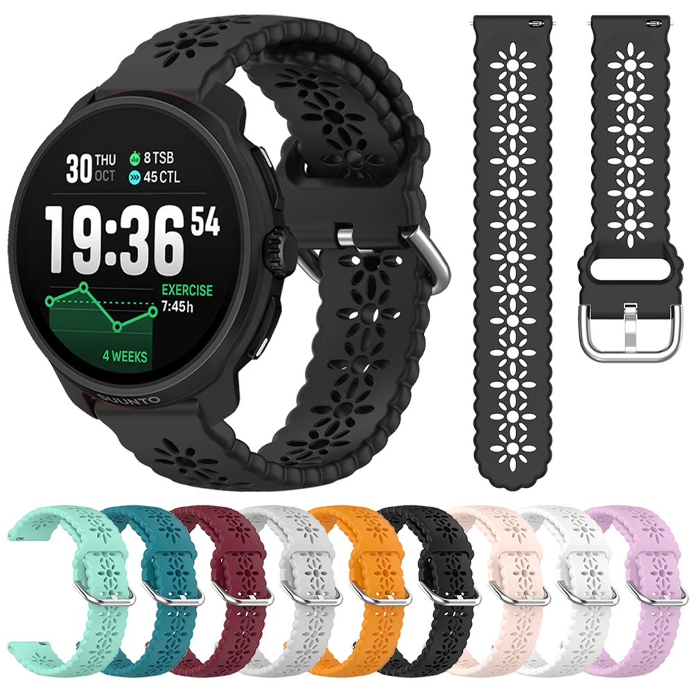 Correa de silicona de 20 a 22mm para SUUNTO Race 2/Ocean Correa, pulsera para SUUNTO RACE Run/S VERTICAL 9 PEAK 3, bandas de repuesto para Fitness