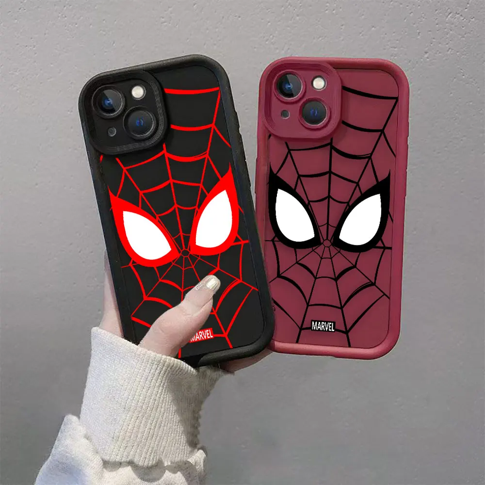 Funda con cara de Spider-Man de Marvel Comics para Samsung Galaxy A73 A71 A55 A54 A53 A52 A51 A50 A35 A34 A33 A32 A30 A25 A24 A23 A13 - imagen 3