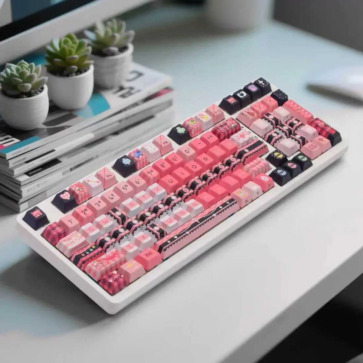 Shugo Chara-Juego de teclas de teclado, tapa de tecla PBT, perfil de cereza, teclas para juegos, accesorios para teclado mecánico - imagen 3