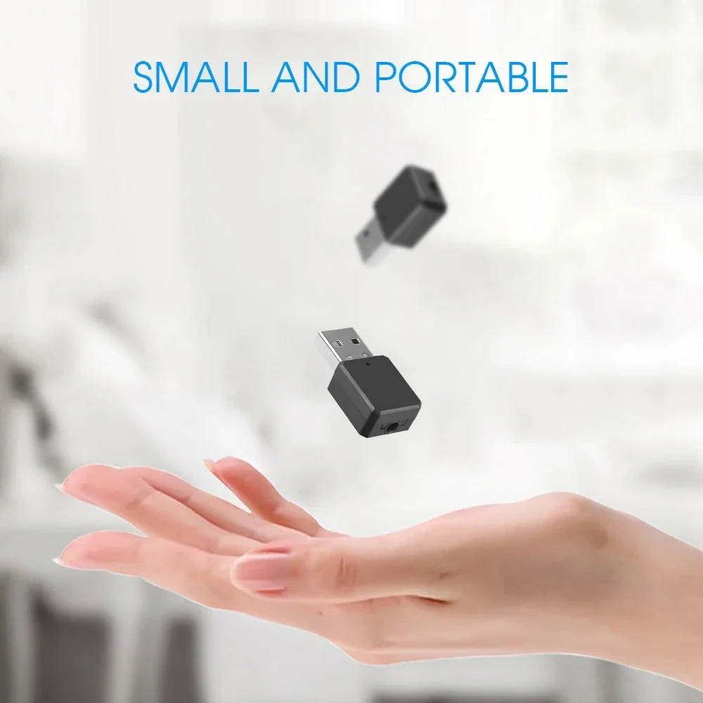 Receptor Bluetooth 5,0, adaptador de música inalámbrico, receptor de Audio, Dongle USB, adaptador auxiliar de 3,5mm para teclado amplificador de altavoz de coche - imagen 5