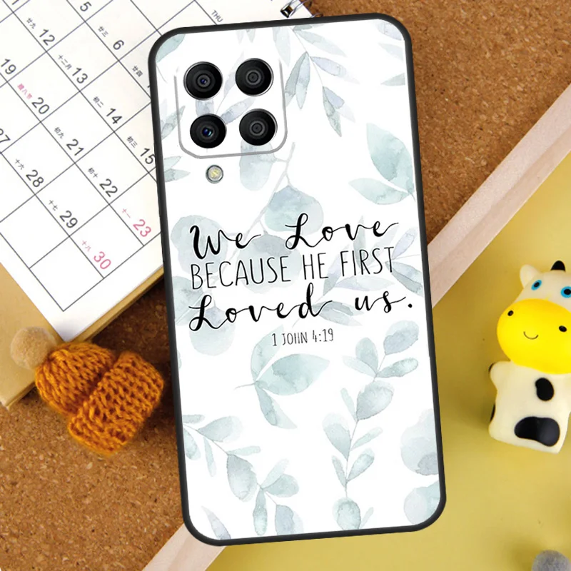 Funda con cita cristiana de versículo bíblico para Samsung Galaxy M13 M33 M53 M15 M35 M55 M14 M34 M54 M11 M31 M12 M32 M52 M16 M36 M56 - imagen 2