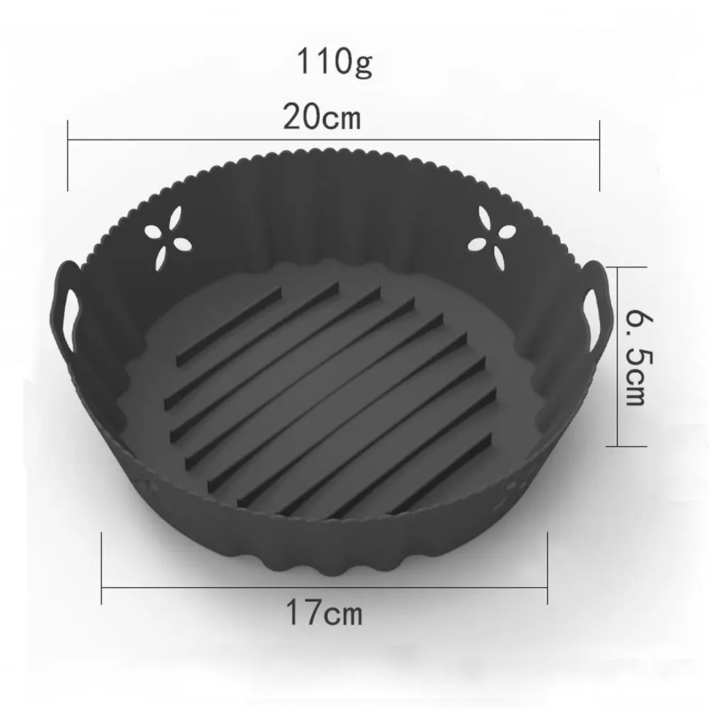 JCD-cesta de silicona para freidora de aire, accesorios reutilizables, bandeja para horno, Pizza, pollo frito, molde para hornear, platos, sartenes, herramienta de cocina - imagen 4