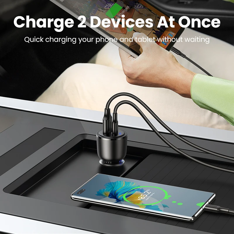 Cargador Coche UGREEN 63W USB-C PD PPS – Carga Rápida Universal - imagen 4
