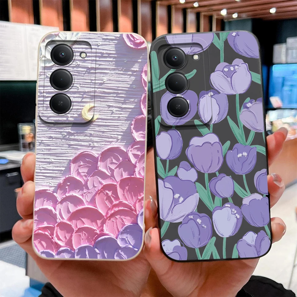 Funda de teléfono para Redmi 15 4G 5G, Funda protectora de silicona líquida suave y suave con dibujos animados divertidos para Redmi15, Funda ligera anticaída - imagen 4