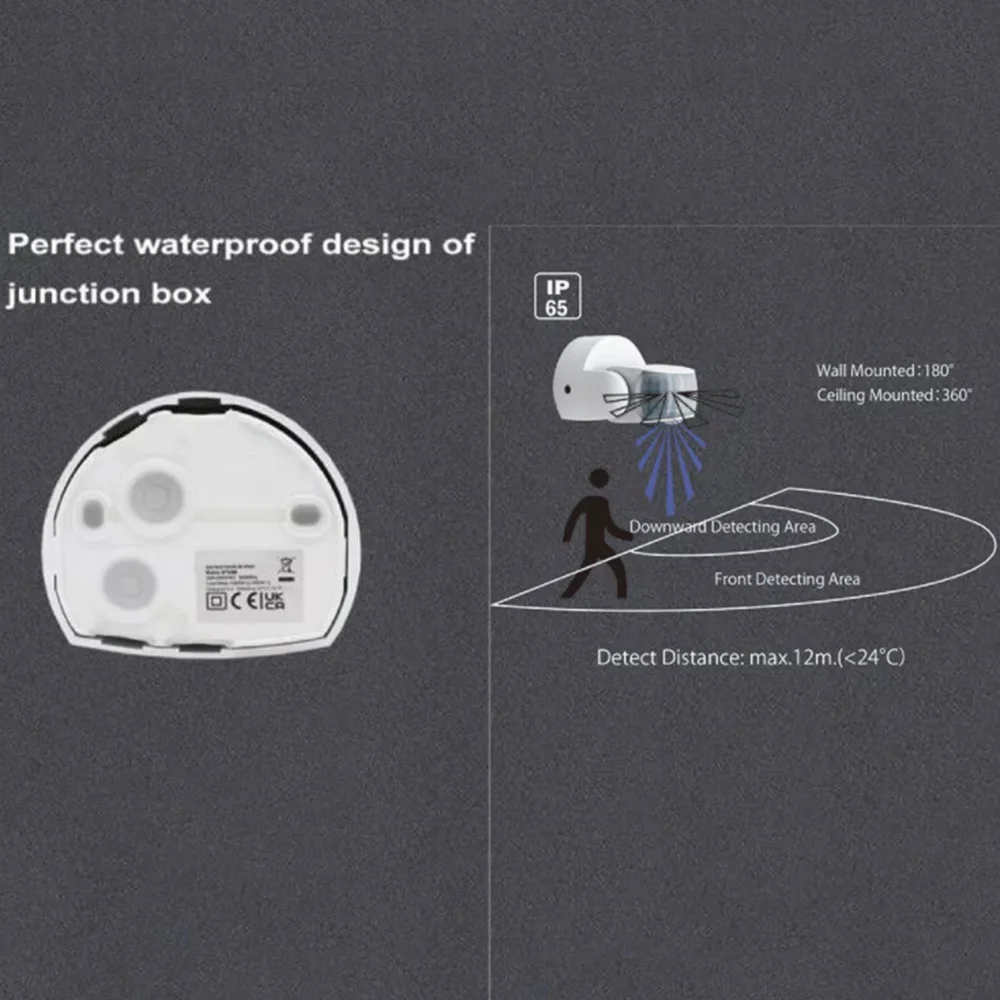 AC220-240V Del Sensor de movimiento Detector de Movimiento Automático de 180-360 Grados Interruptor de Luz Al Aire Libre de Infrarrojos de Doble Sonda de Inducción PIRS24 - imagen 4