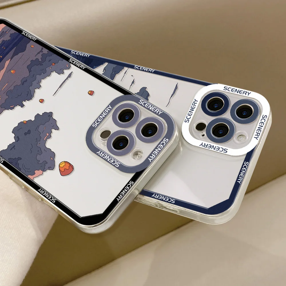 Funda de paisaje suave para Xiaomi Redmi Note 13, 12, 11, 10 Pro, 9, 9S, 10S, 11S, Mi 11 Lite, 12T, 11T, 13T, Poco M6 Pro, X5, X3, NFC - imagen 4