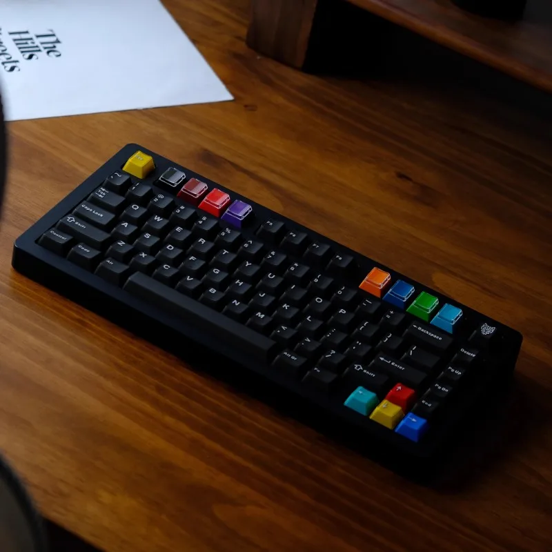 GMK juego de teclas con tema de neón, tapa de teclado translúcida personalizada, perfil de cereza, tapa de tecla de juego para teclado mecánico, regalo, 130 teclas, ABS - imagen 3