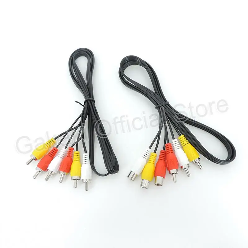 1M/1,5 M/3 metros 3 RCA macho a 3 RCA macho hembra conector compuesto Audio Video AV Cable de extensión Cables de enchufe