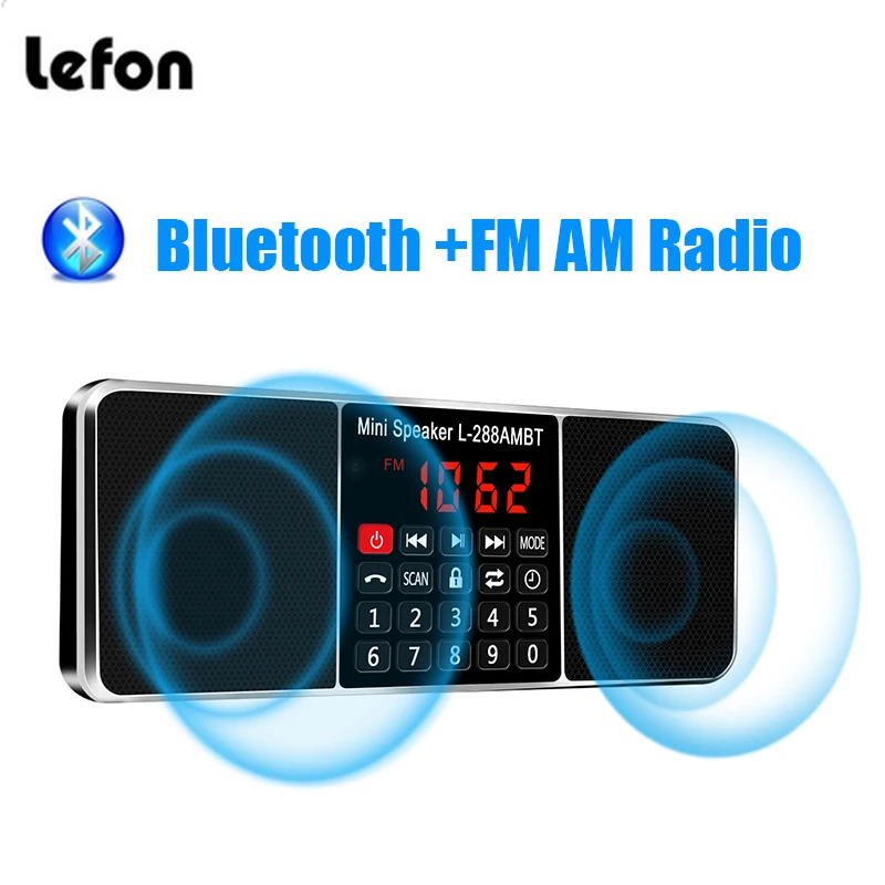 Lefon Radio AM FM Bluetooth - Vista principal del altavoz portátil