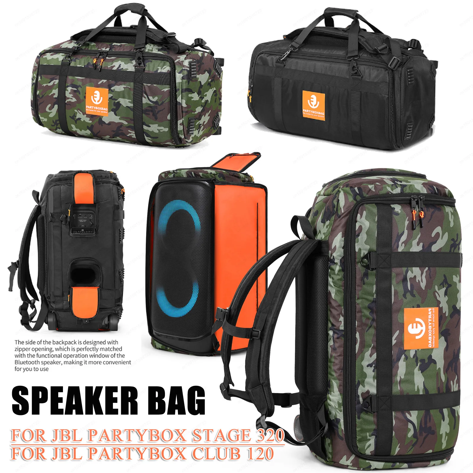 Funda protectora para altavoz JBL Partybox Club 120, bolsa grande de viaje para escenario 320