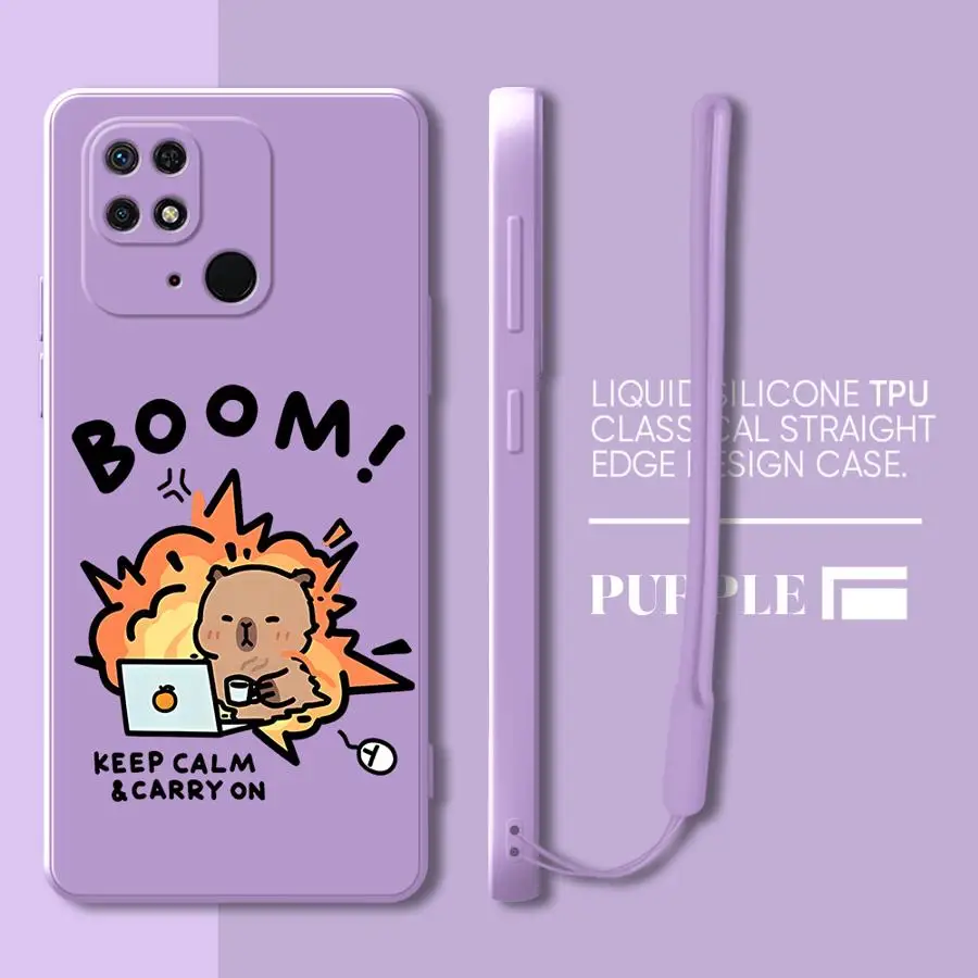 Funda para Xiaomi Redmi 9 8 14C 13C A2 12C K60 A1 K40 A3x 10 funda suave capibara de dibujos animados - imagen 2