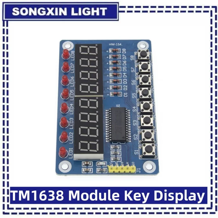 SAMIROB nuevo módulo TM1638 pantalla de llave para AVR Arduino nuevo tubo LED Digital de 8 bits de 8 bits - imagen 2