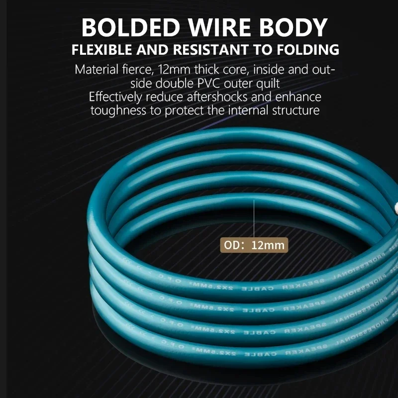 Cable de Audio para altavoz 5N, Cables de cobre sin oxígeno HIFI para amplificadores de cine en casa de coche, cables envolventes, línea de señal de tacto suave DIY - imagen 4