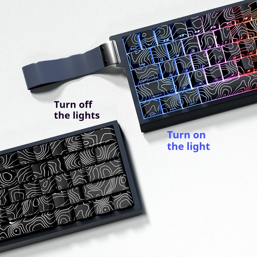 Teclas temáticas Contour 3,0 PBT Cherry Profile teclas de sublimación de tinte para Rs8 ATK Rs6 Ultra Mchose Ace68 Mad 60he Keyboarad - imagen 2