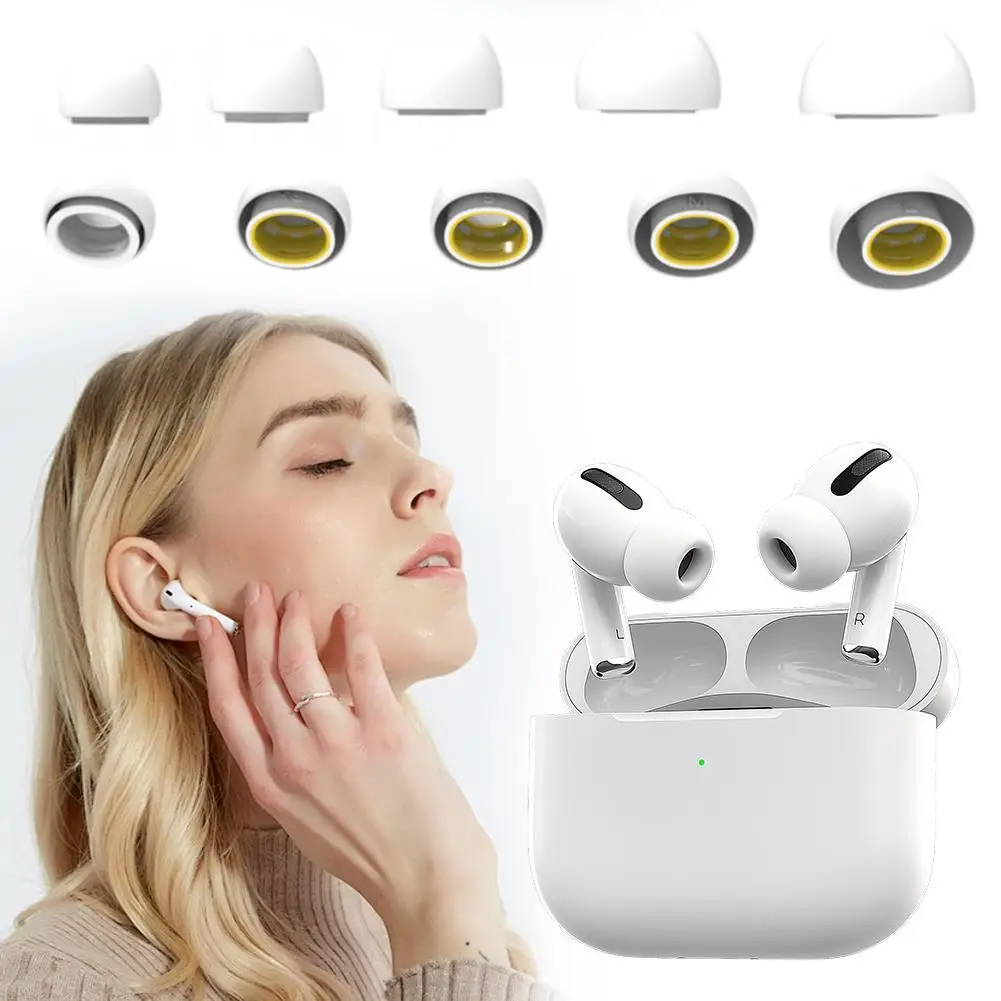 1 par para AirPods Pro 3 almohadillas para los oídos, almohadillas de goma de repuesto, cubiertas para auriculares de silicona suave, accesorios, reducción de ruido - imagen 2