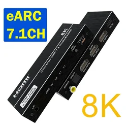 Extractor EARC HDMI a Audio Coaxial y Óptico con Dolby Atmos